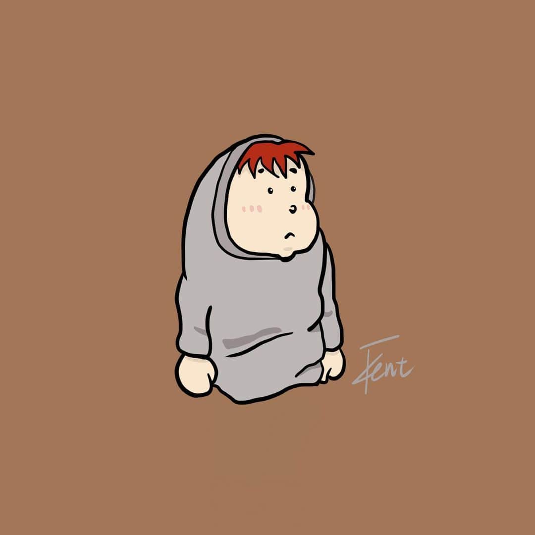 のインスタグラム：「キューピーボーイブラザーズ 長男  名前募集  ※上げ直し失礼  #illustration #イラスト #落書き #design  #fyp #キューピーボーイブラザーズ #おとうとがいます #イラスト修正したくて前後の写真あげなおし #竹下健人」