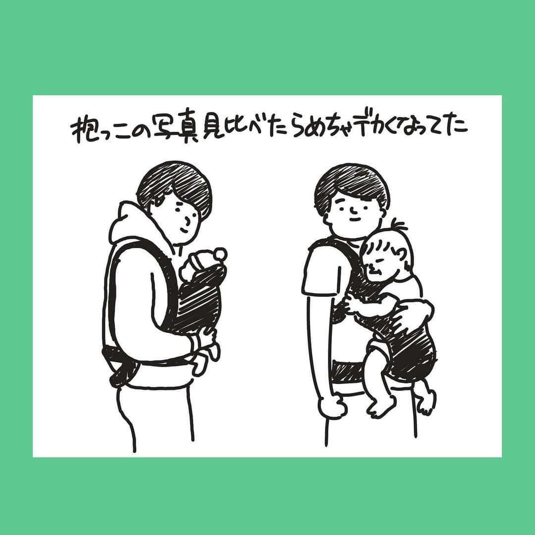 秋山寛貴さんのインスタグラム写真 - (秋山寛貴Instagram)「●👶🏻  抱っこ紐で抱っこしてる写真見比べて驚きました。  #日に日に大きくなっていると #重さの変化に気がつかない #写真だと歴然 #最初軽そうすぎ #抱っこしてないようなもんくらい軽そう #今はしっかり重い #息子日誌 　 #絵#イラスト#落書き#ラクガキ#漫画#マンガ#美術#アート#ドローイング#アプリ#medibangpaint#illustration#manga#art#artwork#arthubfriends#赤ちゃん#子供」5月27日 17時15分 - hanaconoakiyama