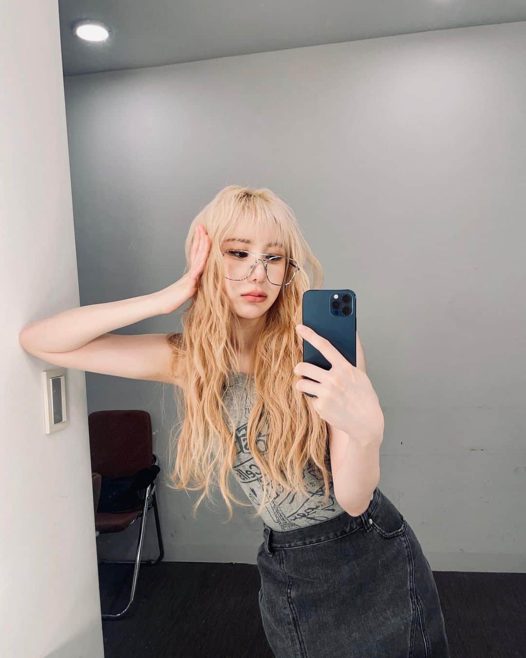 イ・チェヨンのインスタグラム：「내 머리카락 뽂뽂뽂음밥」
