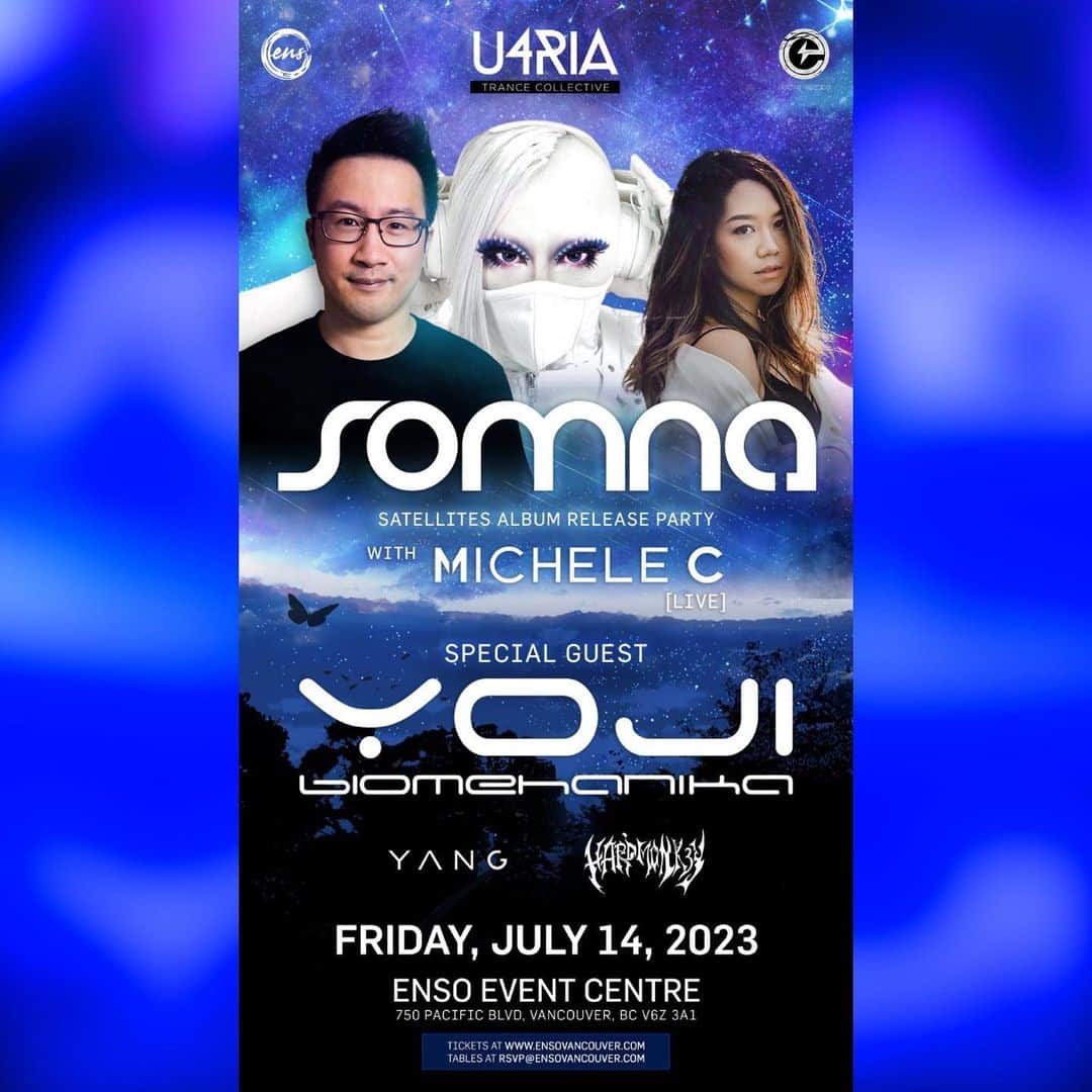 YOJI BIOMEHANIKAのインスタグラム：「confirmed a show as a guest appearance for SOMNA album release party on July 14 in Vancouver, Canada.」