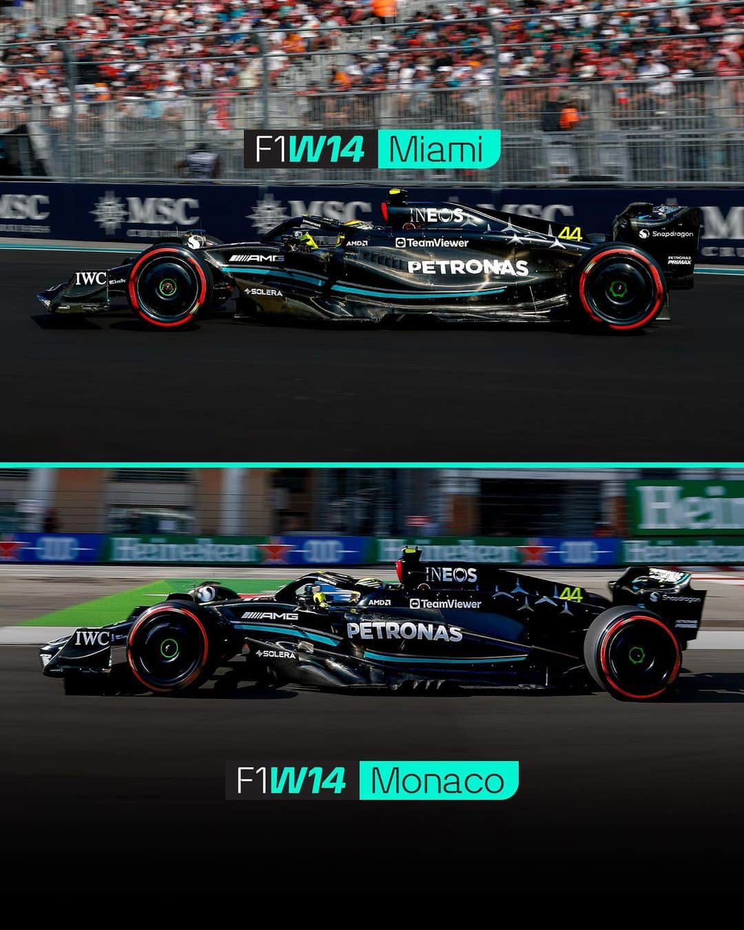 MERCEDES AMG PETRONASさんのインスタグラム写真 - (MERCEDES AMG PETRONASInstagram)「Spot the difference. 🔎」5月27日 19時01分 - mercedesamgf1