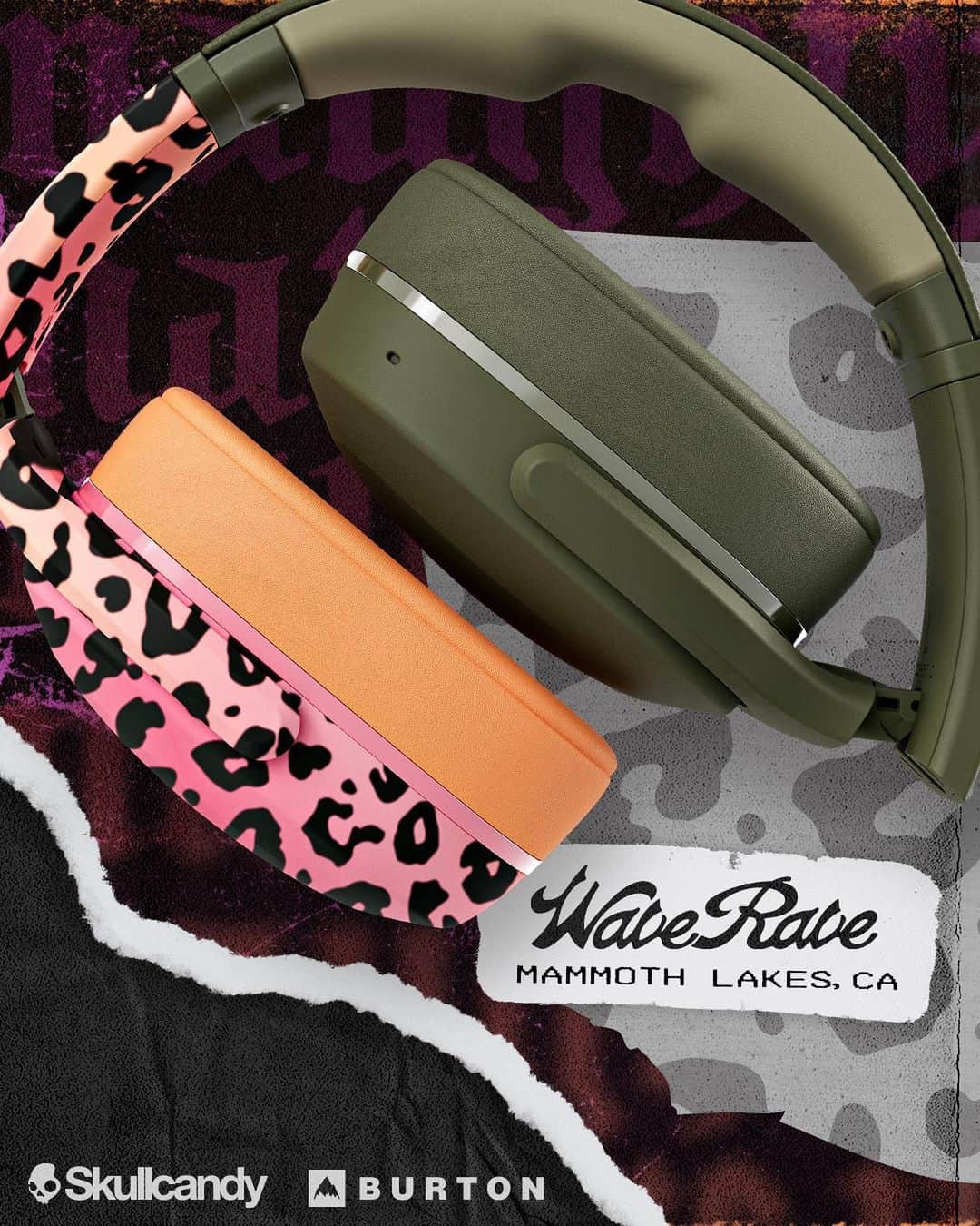Skullcandy Japanのインスタグラム：「BURTON 限定コラボ💀 Crusher Evo、Push Active、Modの3製品をラインナップ💀 エネルギー溢れるNauty Nature柄を採用🏂」