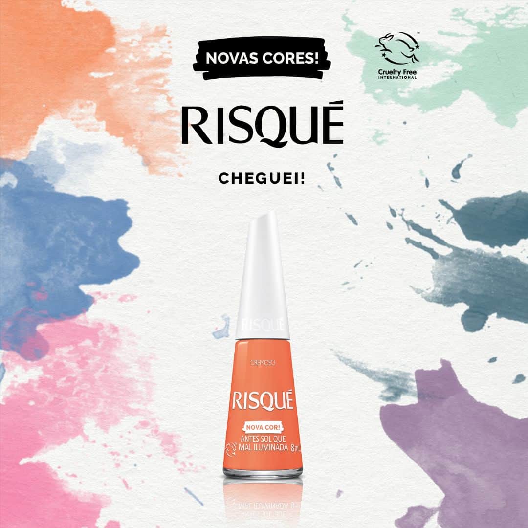 Risqueのインスタグラム：「Se o que faltava era sol, relaxa que ele chegou. ☀ Com o tom vibrante e cheio de personalidade de Antes Sol que Mal Iluminada, você vai deixar qualquer lugar alegre e cheio de luz.  Garanta o seu na Loja Coty.  #risquéoficial #tánasnossasmão #esmaltesrisqué」