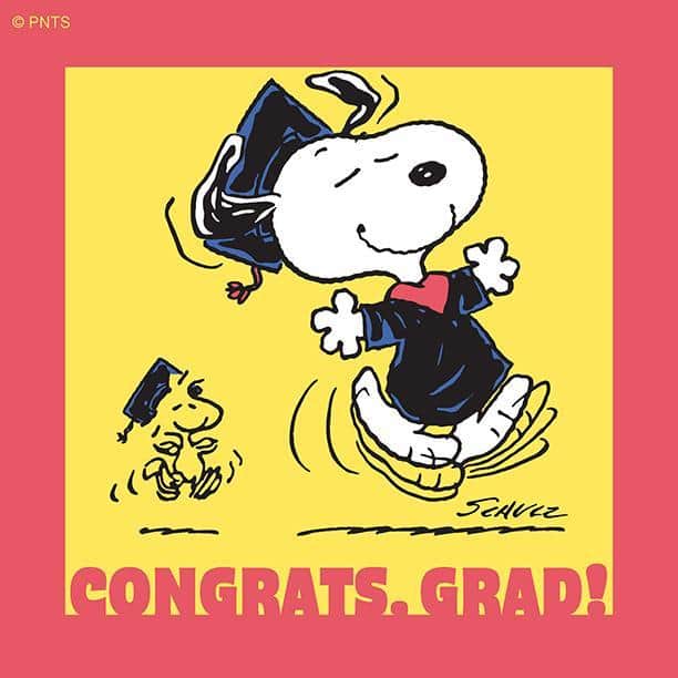 スヌーピーのインスタグラム：「Graduation season!」
