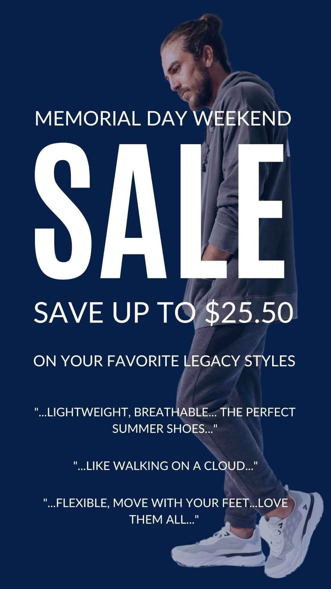 LAギアのインスタグラム：「SHOP & SAVE on our legacy styles • Up to $25.50  #lagear #lagearstyle #memorialdaysale #sale #sneakers #shop」