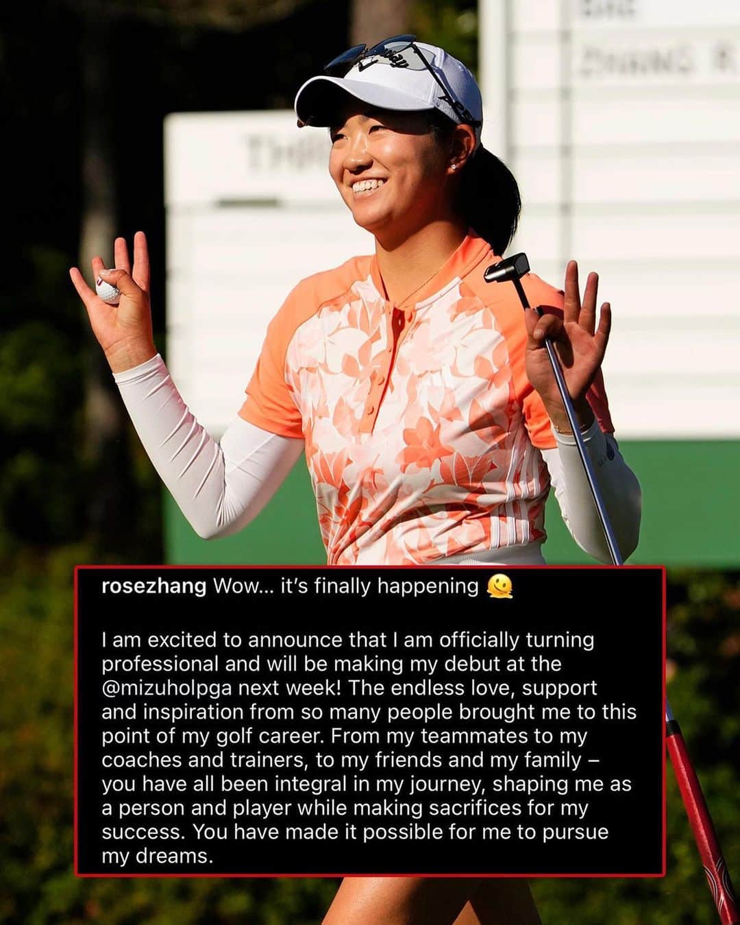 チョン・インジさんのインスタグラム写真 - (チョン・インジInstagram)「Rose Zhang makes her pro debut at the @MizuhoLPGA next week and plans to compete in four @LPGA_tour majors this summer. 🌹   (via @rosezhang)」5月28日 3時49分 - golfchannel
