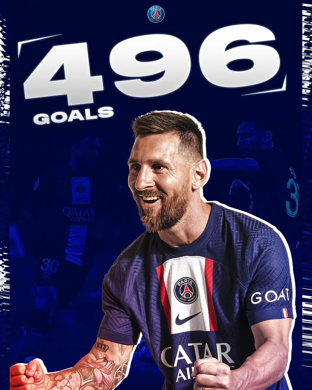 パリ・サンジェルマンFCさんのインスタグラム写真 - (パリ・サンジェルマンFCInstagram)「🔝⚽️  @leomessi becomes the top scorer in the history of the 5 major European championships with 4️⃣9️⃣6️⃣ goals 🙌🔴🔵   @leomessi devient le meilleur buteur de l’histoire les 5 grands championnats européens ! 🙌🔴🔵  #RCSAPSG #ParisSaintGermain #PSG #Ligue1」5月28日 5時28分 - psg