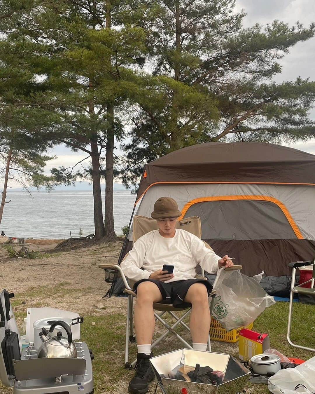 流稜太のインスタグラム：「📍青柳浜キャンプ場」