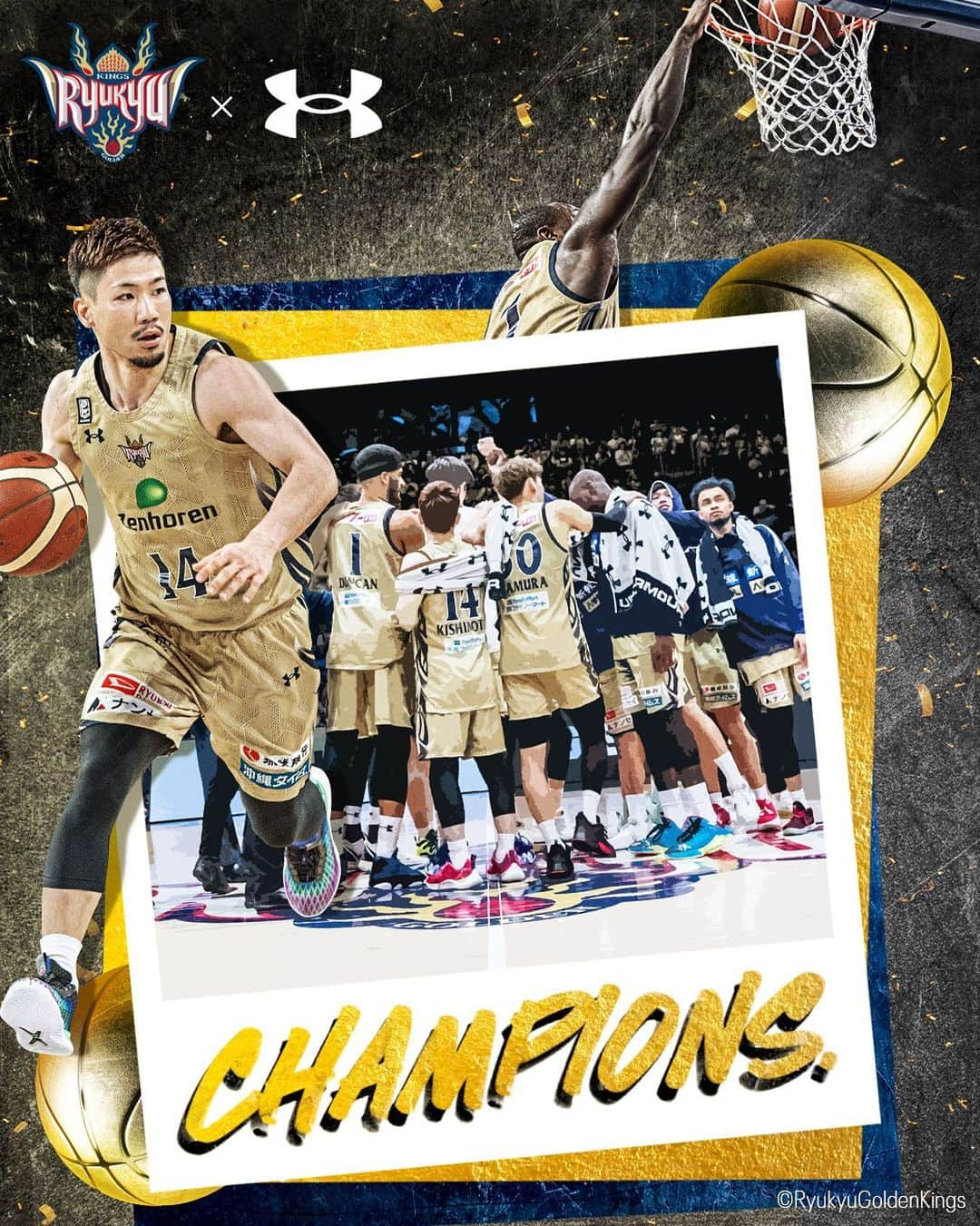 Under Armourさんのインスタグラム写真 - (Under ArmourInstagram)「【CONGRATULATIONS】  B.LEAGUE 2022-23 SEASON CHAMPIONS  琉球ゴールデンキングス｜@ryukyugoldenkings   #アンダーアーマー #TeamUA」5月28日 15時23分 - underarmourjp