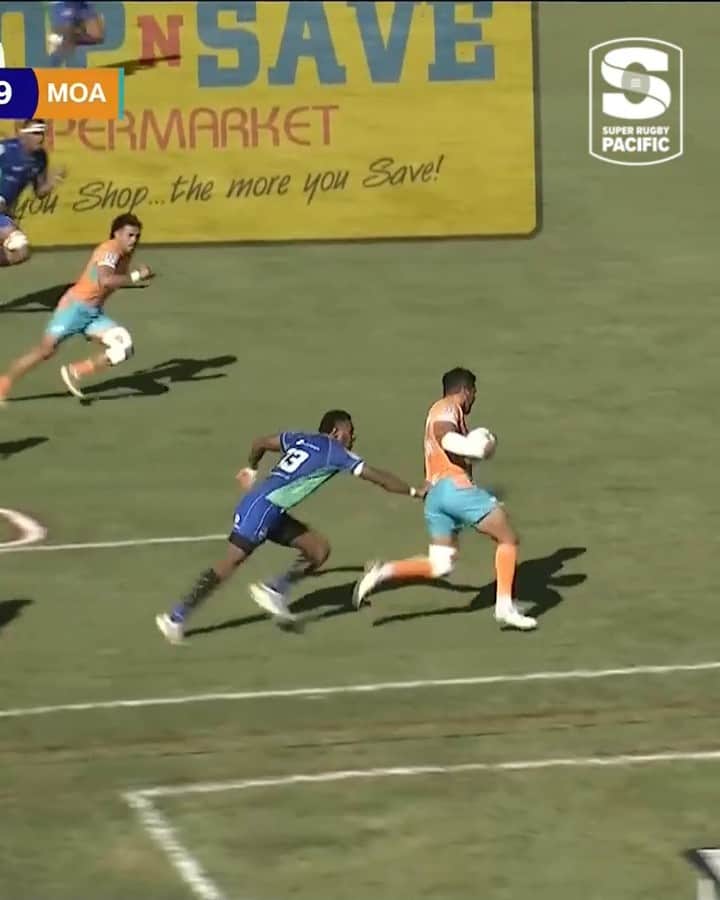 Super Rugbyのインスタグラム：「A beaut of a run from @moanapasifika! 👟  #SuperRugbyPacific」