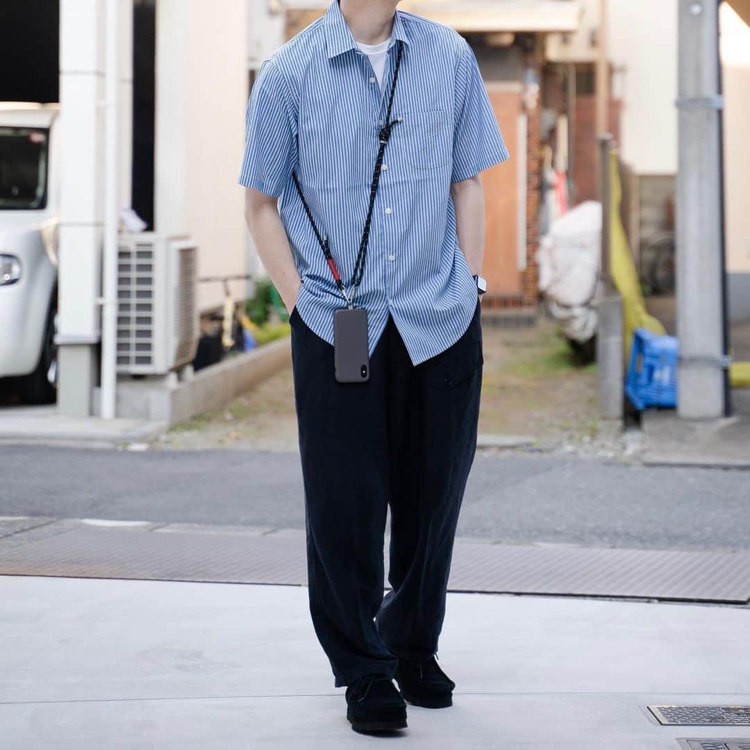ponsuke_wearのインスタグラム：「@nanouniverse_official さんのシャツを着用しています 接触冷感機能が付いてるからこれからの季節にピッタリ！ ・ ・ #nanouniverse #ナノユニバース #pr」