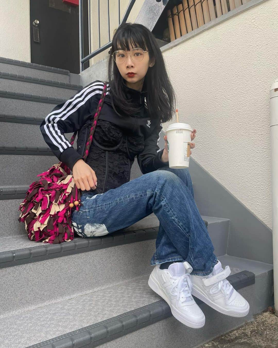 老月ミカのインスタグラム：「@adidastokyo 👟」