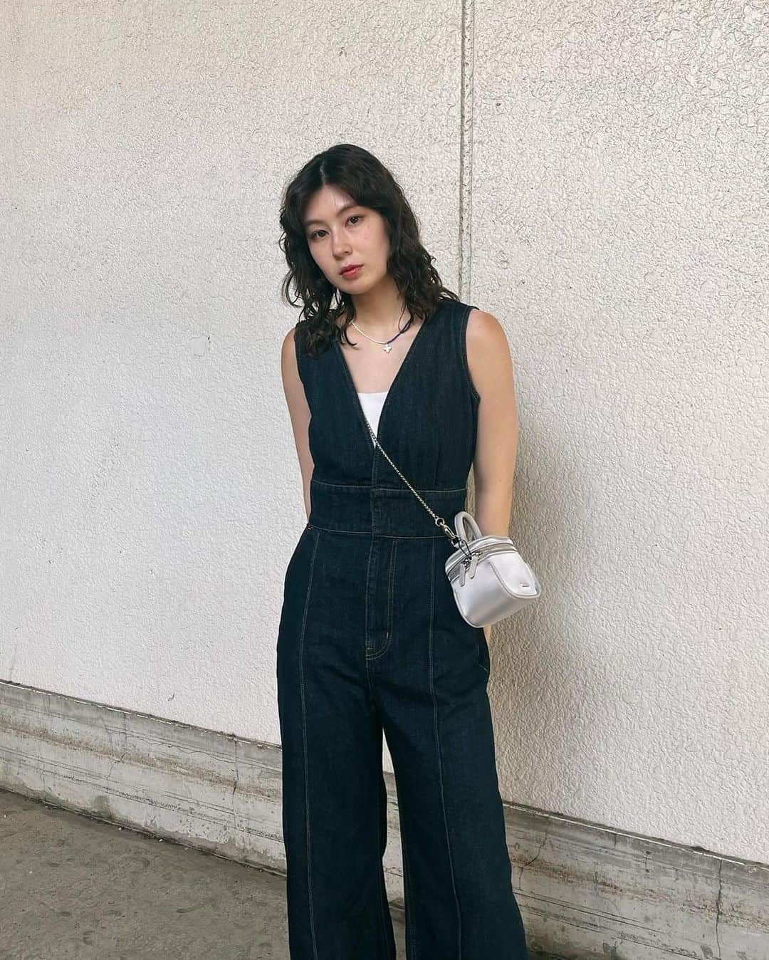 moussy BUSTIER DENIM オールインワン-