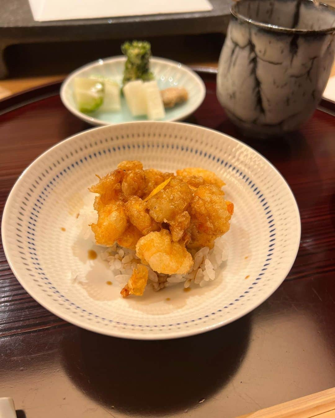 速水ティーナさんのインスタグラム写真 - (速水ティーナInstagram)「天よこた🍤  𝑀𝑖𝑐ℎ𝑒𝑙𝑖𝑛一つ星の天ぷら⭐︎ 初訪問でした🌸 そして初めての天ぷらコース🍤 初めてで一流のお店で食べられるなんて贅沢でした🥹✨  「天よこた」さんでは “エビで始まりエビで終わる。🦐” これが有名みたい♡ 大好きなエビを沢山食べられて嬉しかった〜🥰  揚げ物なのに軽くて全く胃もたれしない💫 揚げたては衣がサクサクしながらも 中の食材はそのまま活かされていて驚きでした🫨❕  #天よこた #美食 #麻布十番 #麻布グルメ #麻布ディナー #食べログ百名店 #天ぷら #揚げ物 #tenpura #元麻布 #michelin #🍤 #グルメ女子」5月28日 21時07分 - tittypop