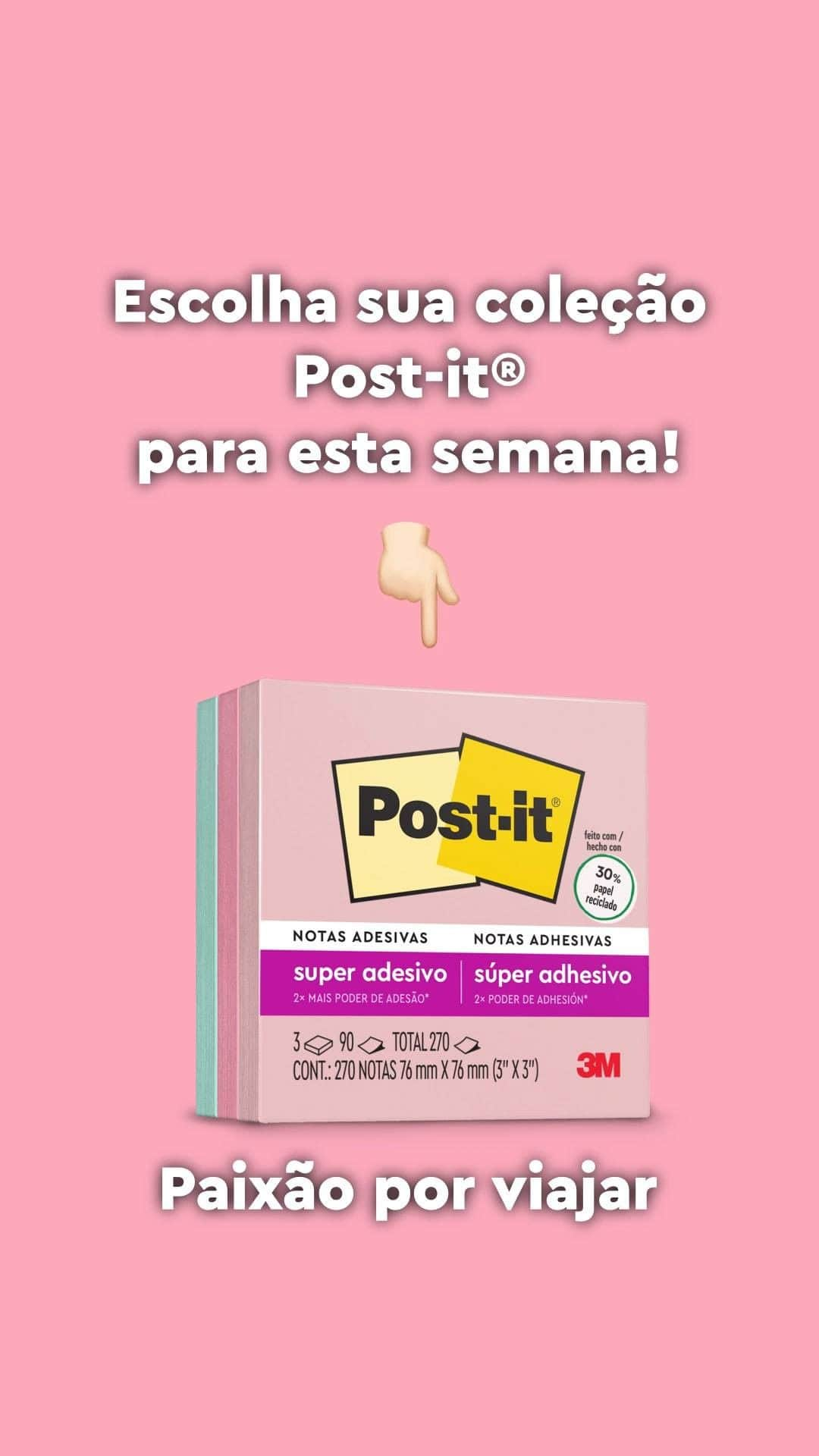 Post-it Brasilのインスタグラム：「Escolha sua coleção Post-it® e #LiberteSuasIdeias com cores que te inspirem a continuar. #ColeçoesDeCores #Criatividade」