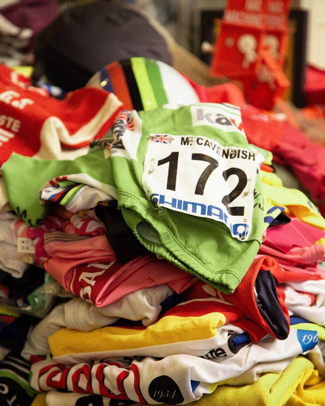 Paul Smithのインスタグラム：「Office Sundays are here. A new series where, once a month, we ask Paul to talk us through his extensive collection of collections. This week? His cycling jersey collection. Tap the link in bio to hear the stories behind some of his favourite jerseys he's been given over the years.」