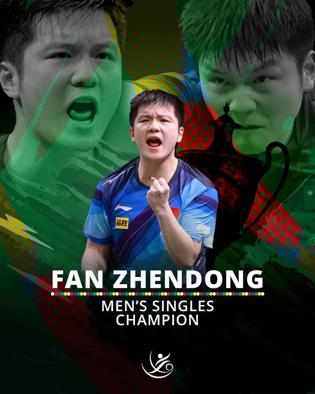ITTF Worldさんのインスタグラム写真 - (ITTF WorldInstagram)「Here's the King of the World Championships 👑 Fan Zhendong is the #ITTFWorlds2023 Men’s Singles champion 🏆  #Durban2023 #tabletennis #pingpong」5月28日 22時59分 - wtt