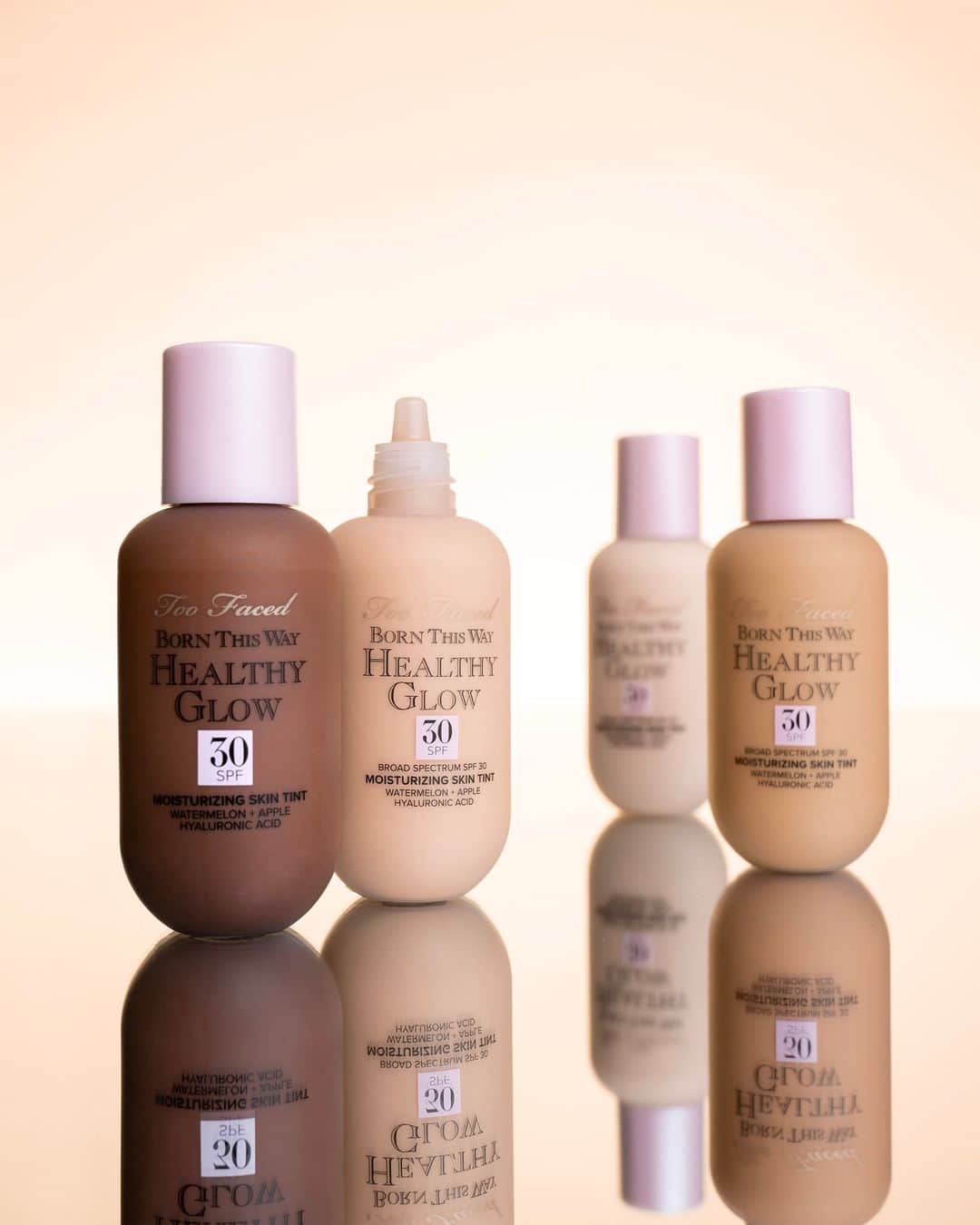 Too Facedのインスタグラム：「we’ve got you covered when it comes to shade matching babe! 😉🫶💗 Let us know which shade you wear in our Born This Way Foundation and we’ll help you find your perfect shade in our NEW Born This Way Healthy Glow Skin Tint Foundation! 👇👇 Available now at @ultabeauty  #toofaced #tfcrueltyfree #tfbornthisway」