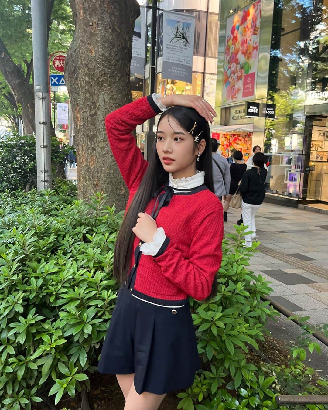 天翔天音のインスタグラム：「𓂃 𓈒𓏸  今日で200投稿記念 ˎˊ˗ 今週も頑張りましょうね🇫🇷♥️  #天翔天音 #05 #ljk #ootd #fashion #aisan #model #ロングヘア」