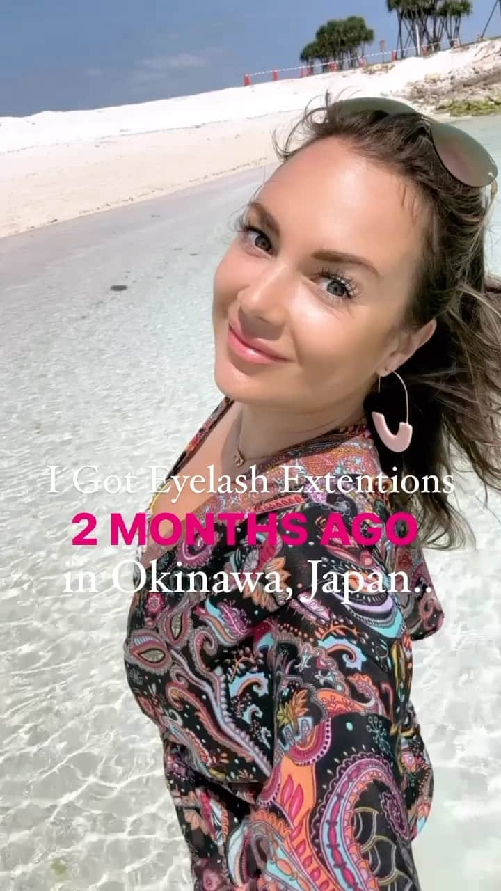 アリサ・ラモスのインスタグラム：「For everyone wondering, YES I still have the eyelash extensions I got in Okinawa, Japan 2 MONTHS ago, despite aggressively traveling through 6 countries, most of which I am constantly swimming underwater 🤯  The salon is called “Little Tree” in Naha. Eyelashes we’re about $30. Link to it on my Okinawa blog post (coming soon). You’re welcome. 😂  I ONLY get beauty treatments abroad, and Japan is my top favorite for eyelashes and nails. HBU?  #beautyabroad #japan #okinawa #eyelashextensions #mylifesatravelmovie #solofemaletravel #solotravel #globalcitizen #travellifestyle」