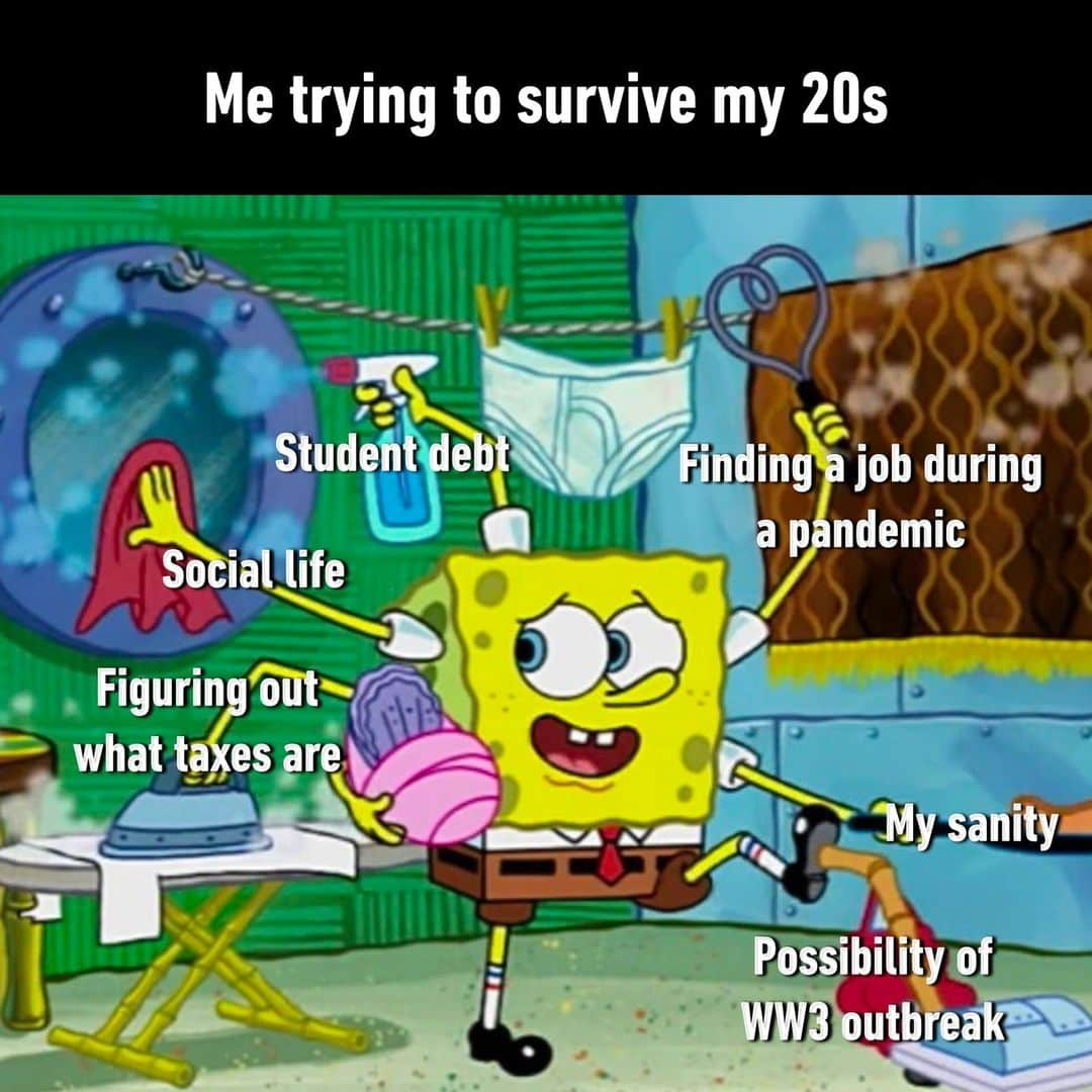 9GAGさんのインスタグラム写真 - (9GAGInstagram)「millennials living through their third "once in a lifetime" crisis - #millennials #adulting #multitasking #memes #9gag」5月29日 4時00分 - 9gag