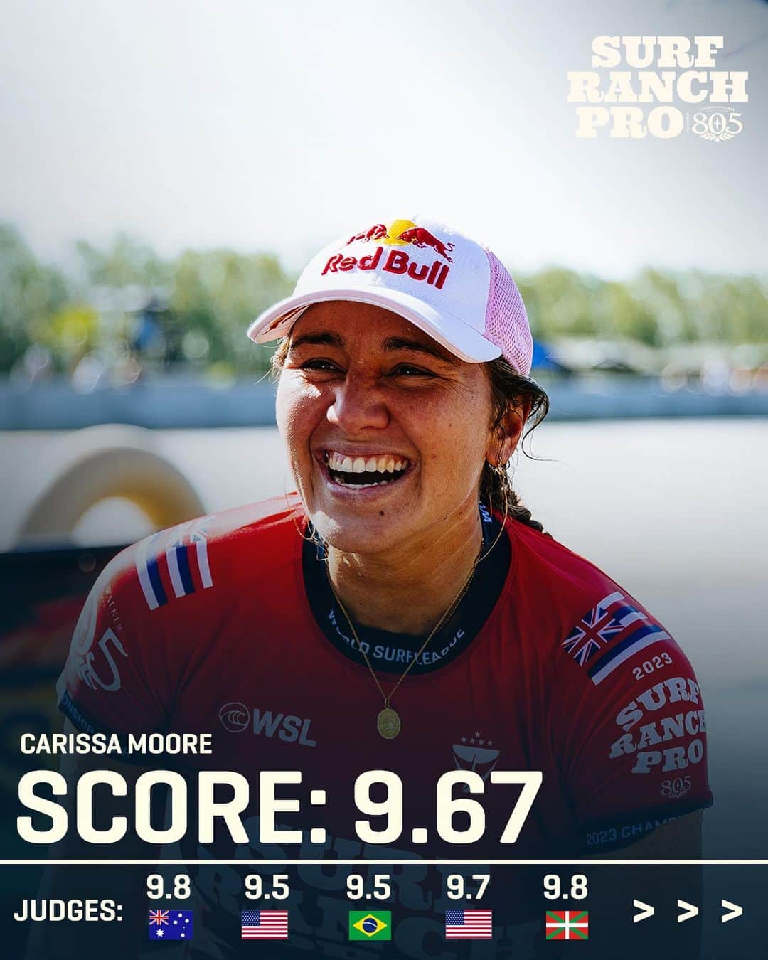 世界プロサーフィン連盟（WSL）のインスタグラム：「2018 #SurfRanchPro winner @rissmoore10 is headed back to the Final!  Watch live on worldsurfleague.com.  @805beer」