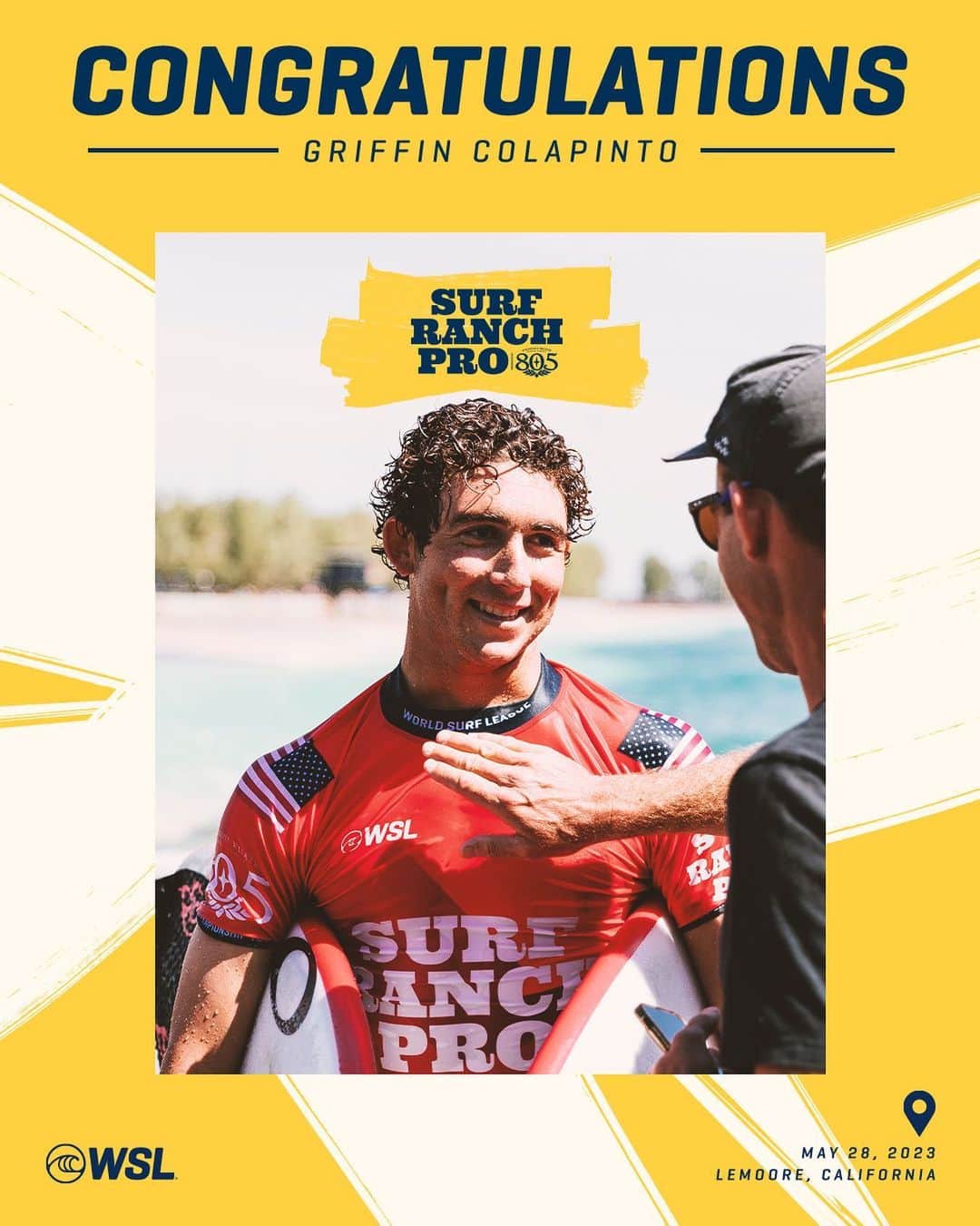 世界プロサーフィン連盟（WSL）のインスタグラム：「Congratulations to #SurfRanchPro winner @griffin_cola 🏆   @805beer」