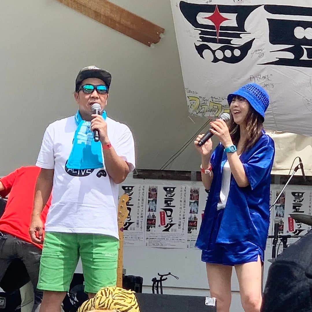 のインスタグラム：「楽しすぎたな～😆黒豆ロックフェス‼️リリホセじゃなく、しもぐちくんとキヨコさん。笑いすぎ😆」