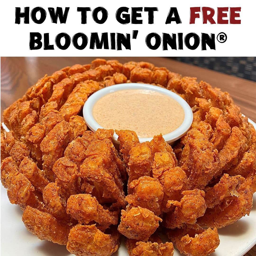 Outback Steakhouseのインスタグラム：「Drop an 🧅 in the comments if you want a FREE Bloomin’ Onion.   (Hint: #NationalOnionDay on 6/27) #bloominonion #outbacksteakhouse」