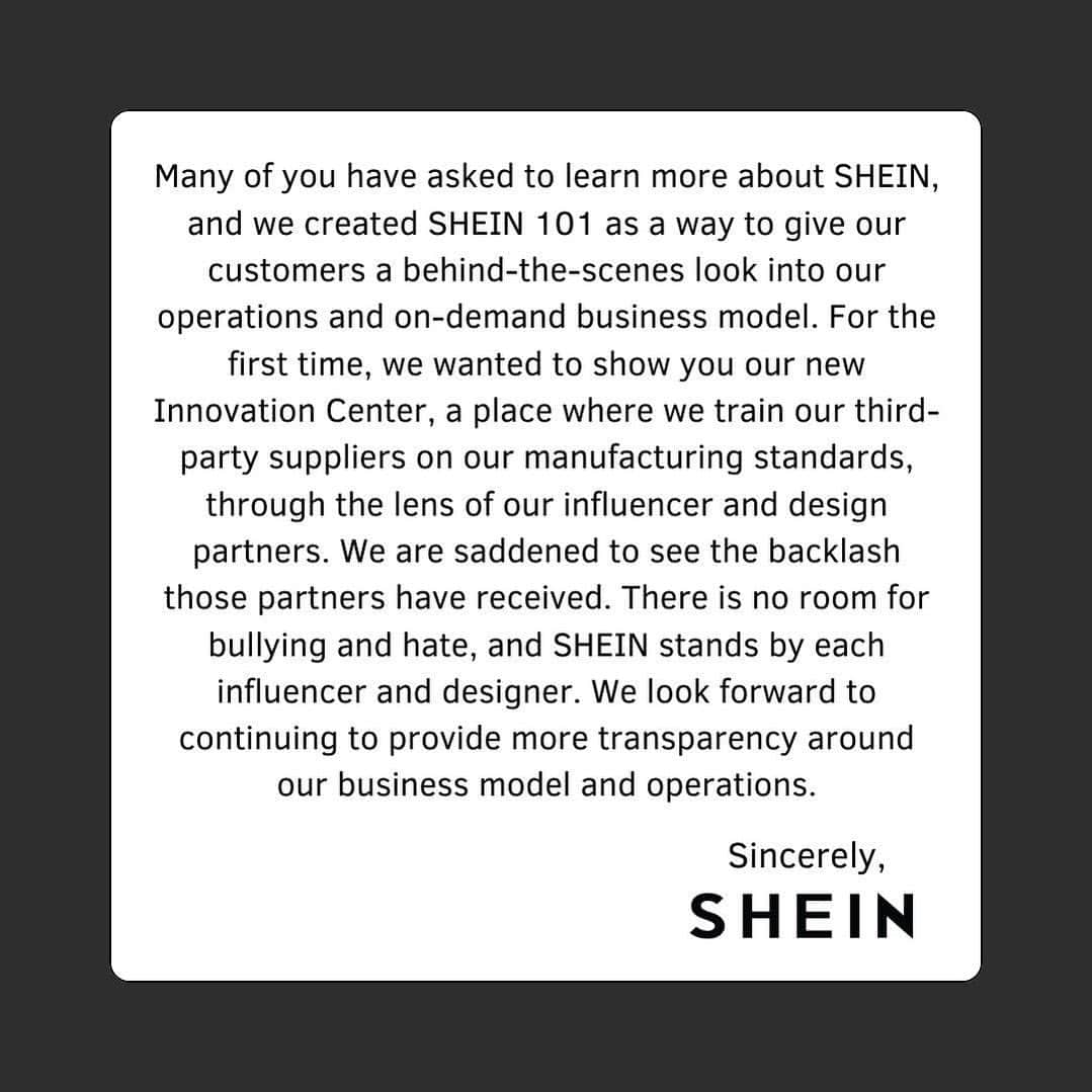 SHEINのインスタグラム