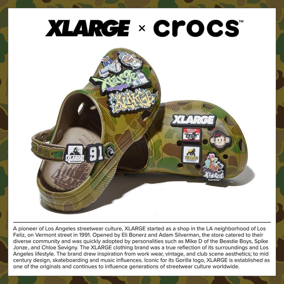 クロックス（crocs）さんのインスタグラム写真 - (クロックス（crocs）Instagram)「On Your Mark!   デカくなる準備、 できている？  6月27日 12時発売！  #XLARGExcrocs #crocs #jibbitz  #XLARGE #クロックス #ジビッツ  #エクストラージ」6月27日 9時17分 - crocsjp