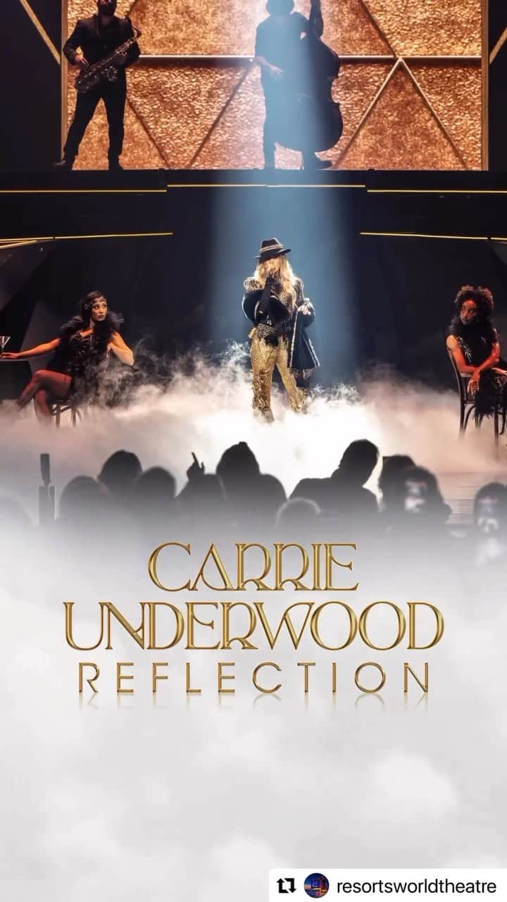 キャリー・アンダーウッドのインスタグラム：「#Repost @resortsworldtheatre  ・・・ Las Vegas! Don’t leave us “Drinking Alone”…@carrieunderwood’s hit show REFLECTION: THE LAS VEGAS RESIDENCY is now playing select dates through December 2023. Tickets at axs.com/carrieinvegas.」