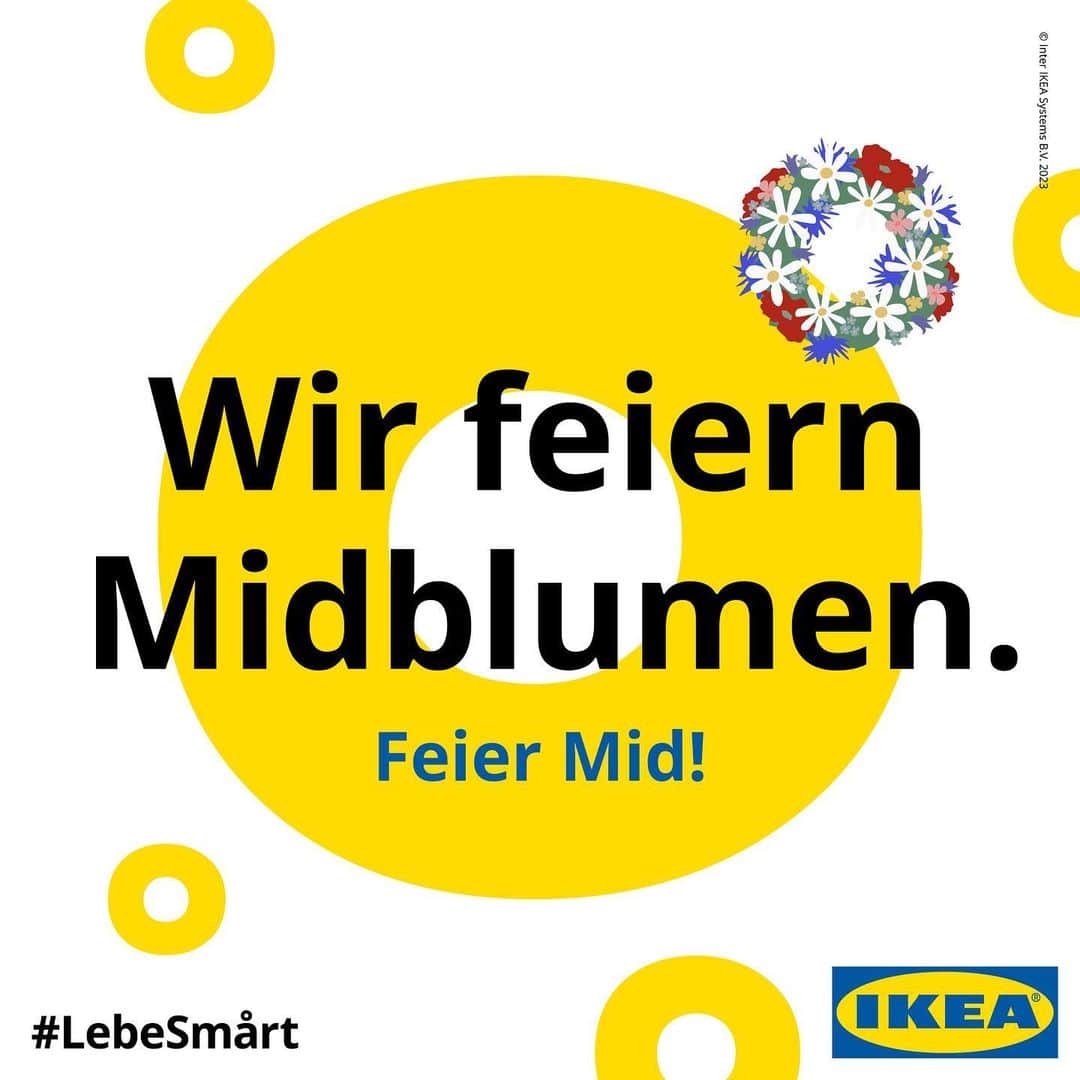 IKEA Austriaさんのインスタグラム写真 - (IKEA AustriaInstagram)「Wir feiern Midblumen 🌼 Feier Mid! Komm zum Smårt Sale bis 16.7. bei IKEA 💙 #IKEA #IKEAat #midsommar #schweden #sweden #LebeSmårt」6月23日 17時07分 - ikeaaustria