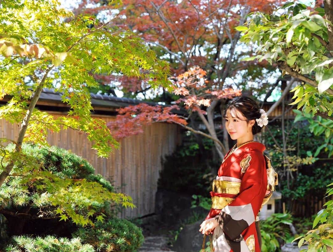 のインスタグラム：「. なんとなく家族の共有アルバム見てたら懐かしいなぁと思って。。 こんなタイミングで急な前撮りの写真を投稿してみます📸 そして、私もうすぐ22歳になるみたいです💦笑  次は卒業式の袴だ〜。 何色にしようかなぁ☺︎ 楽しみ〜。 和服って凄く素敵ですよね〜👘 いっぱい着てみたいな〜！ 浴衣着て花火大会とか行ってみたいです！笑 : #振袖」