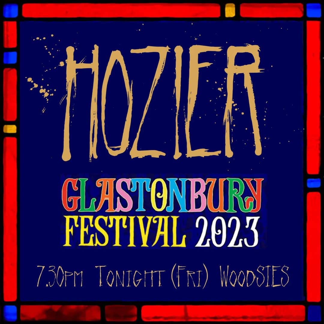 ホージアのインスタグラム：「Thrilled to announce I’ll be playing @glastofest again in a not-so-secret set this evening (Friday)! See you at 7.30pm, WoodSIES stage 🖤」