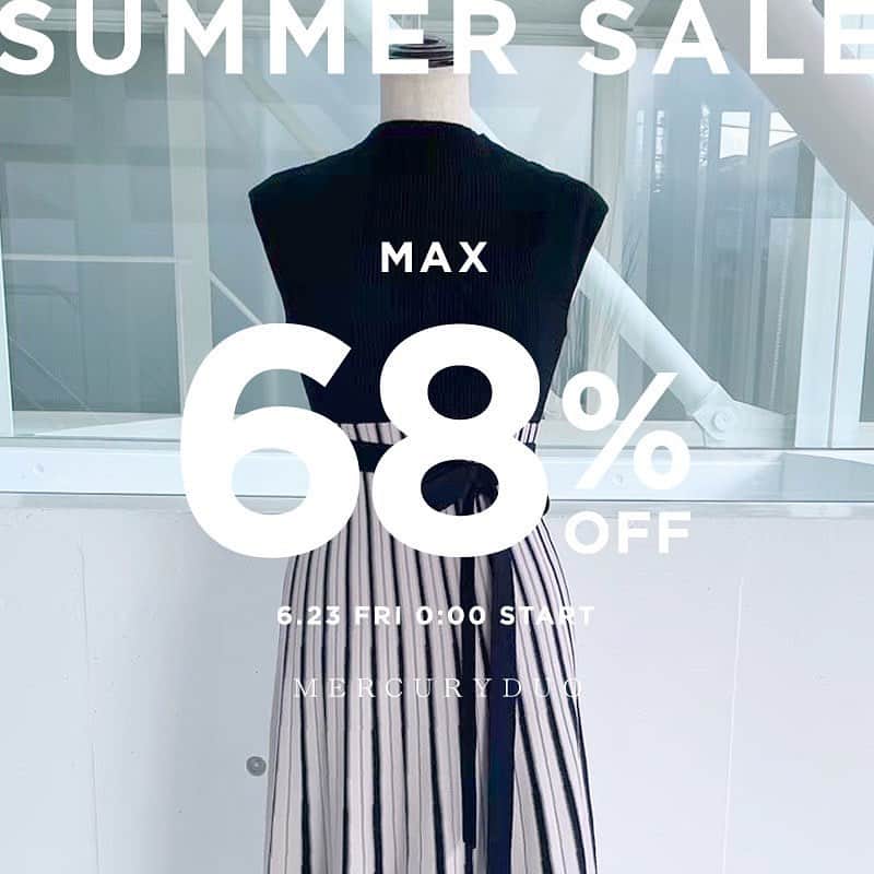 MERCURYDUOのインスタグラム：「《 SUMMER SALE》  ／ 2023 SUMMER SALE スタート！ ＼　  只今より24:59までは スタートダッシュタイムセール！  13時間限定のお得価格に変更中。  最大2,000OFFで使えるクーポンも✔︎  SALE会場やクーポンGETは @mercuryduo_styling のトップURL、 またはストーリーやハイライトから✔︎  ＿＿＿＿＿＿＿＿＿＿＿＿＿＿ ㅤ  @mercuryduo_com  #MERCURYDUO #マーキュリーデュオ #公式通販runwaychannel  ＿＿＿＿＿＿＿＿＿＿＿＿＿＿ ㅤ #ワンピコーデ#ワンピースコーデ#夏ワンピ #セール#夏セール#大人可愛いコーデ #大人かわいいコーデ#大人可愛い#フェミニン #カフェコーデ#推し活#推し活コーデ」