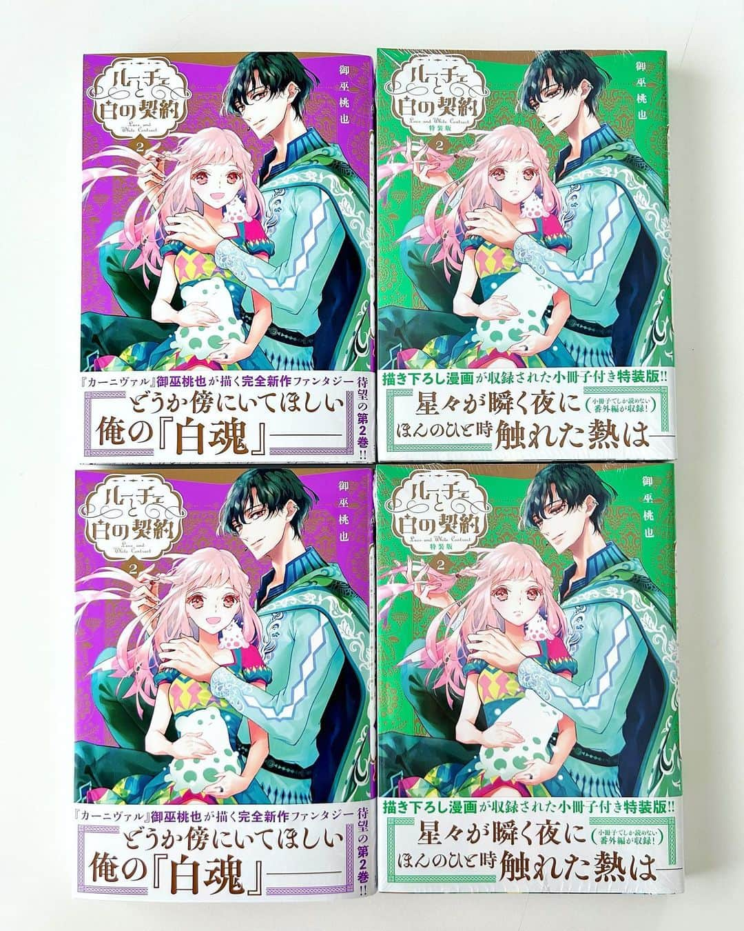 御巫桃也さんのインスタグラム写真 - (御巫桃也Instagram)「本日6/23『ルーチェと白の契約』第2巻が発売になりました📗どうぞよろしくお願いいたます！ 楽しんでいただけますように☺️ 表紙のルーチェ＆リオヴェルナは通常版と特装版で少し違う表情をしています。」6月23日 12時20分 - touya_mikanagi