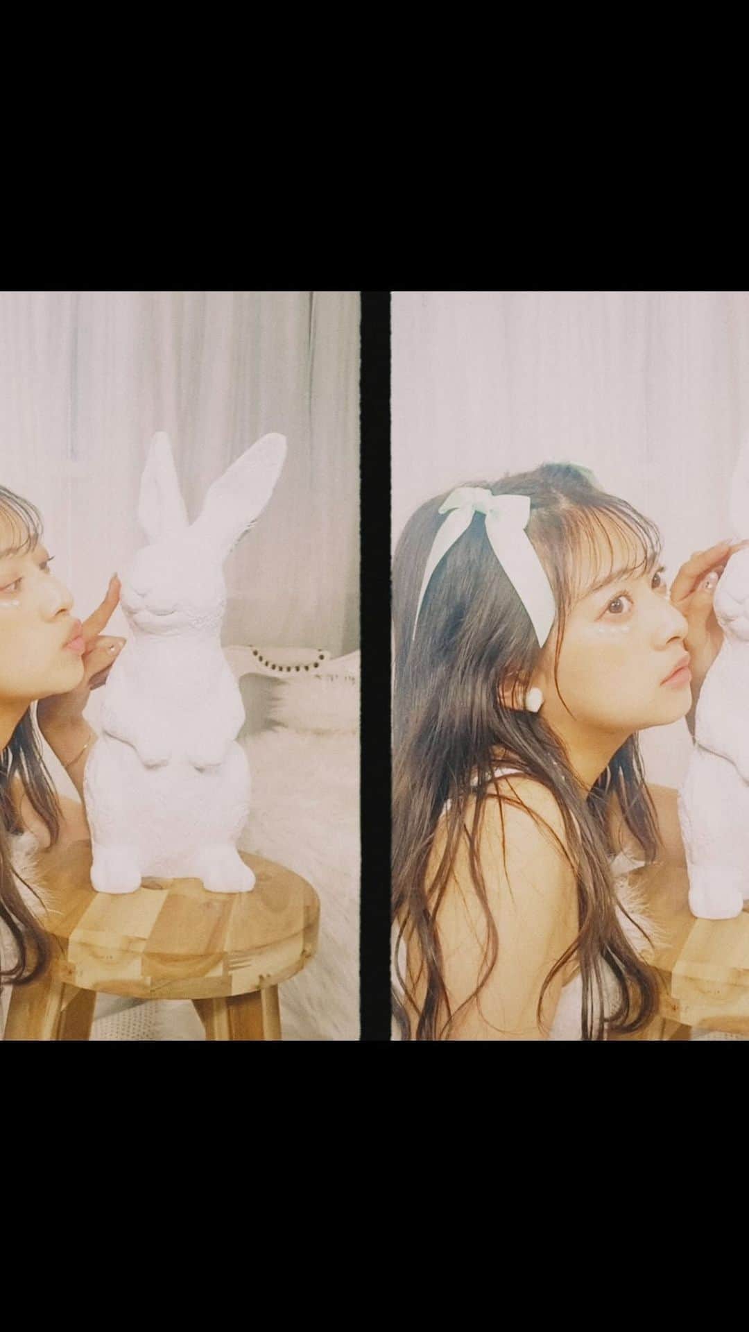 千葉祐夕のインスタグラム：「撮影中の私。🐰」