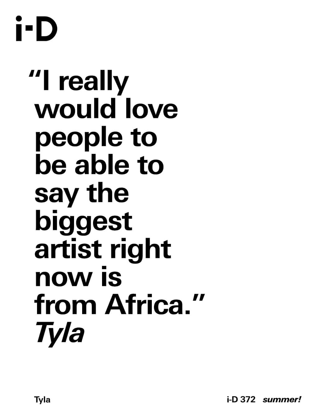 i-Dさんのインスタグラム写真 - (i-DInstagram)「@tyla’s on the path to world domination! 🇿🇦 ➡️ 🌎⁠ ⁠ Dubbed South Africa's answer to Ariana Grande, the 22-year-old popstar discusses her new-found fame, her love of family and the rise of Africa on the global pop scene.⁠ ⁠ Hit the link in bio to read the full story, taken from i-D's Summer Issue.⁠ ⁠ [The Summer! Issue, no. 372, Summer 2023]⁠ .⁠ .⁠ .⁠ Text @nattykasambala⁠ Photography @clarazara⁠ Fashion @carolinenewell⁠ Hair @tiago_goya using Bumble and Bumble⁠ Make-up @sandyganzer at Forward Artists⁠ Set design kellys_phone⁠ #Tyla」6月23日 16時30分 - i_d