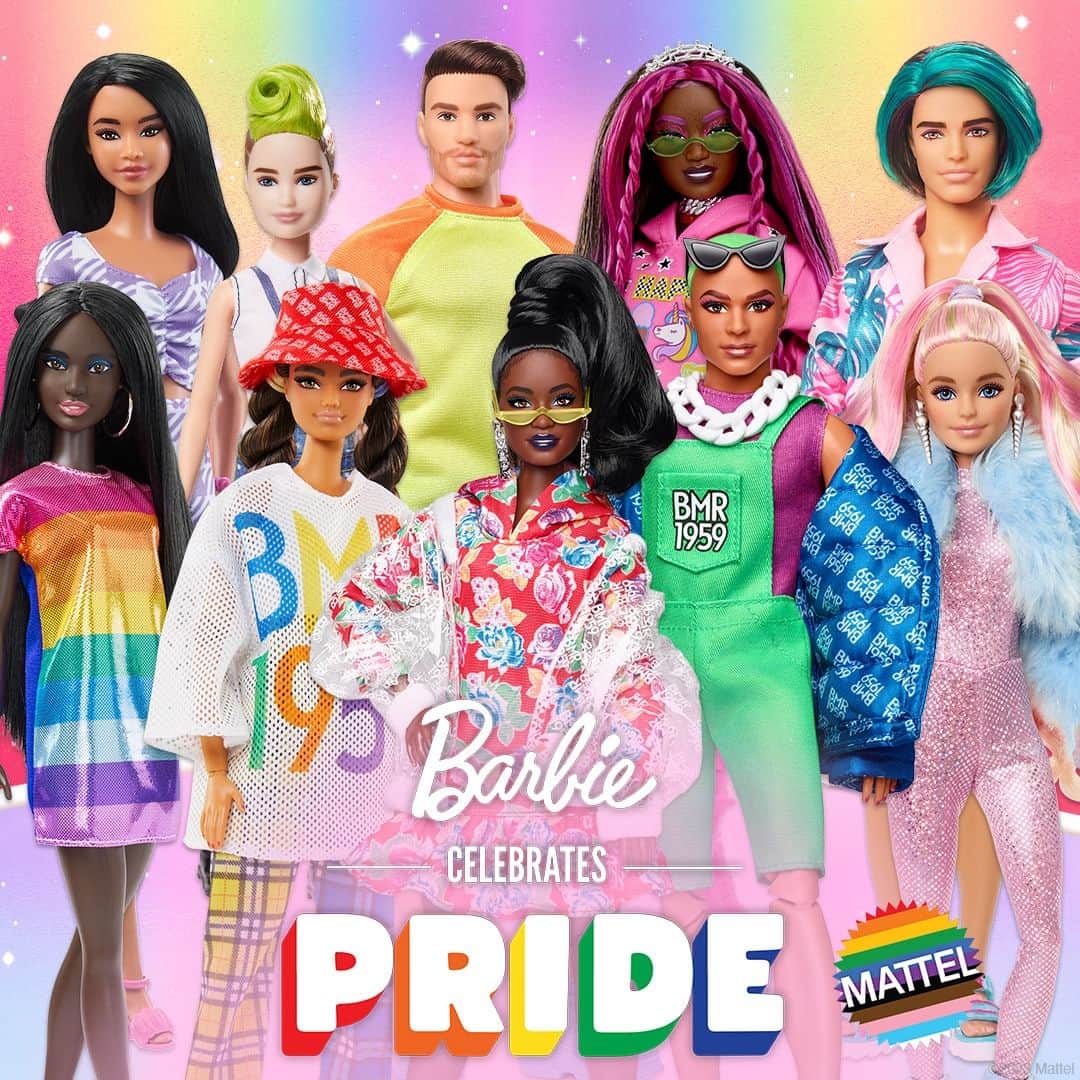 Mattelのインスタグラム：「Mattel celebrates #PrideMonth alongside the LGBTQIA+ community and our OPEN Employee Resource Group chapters across the globe.」