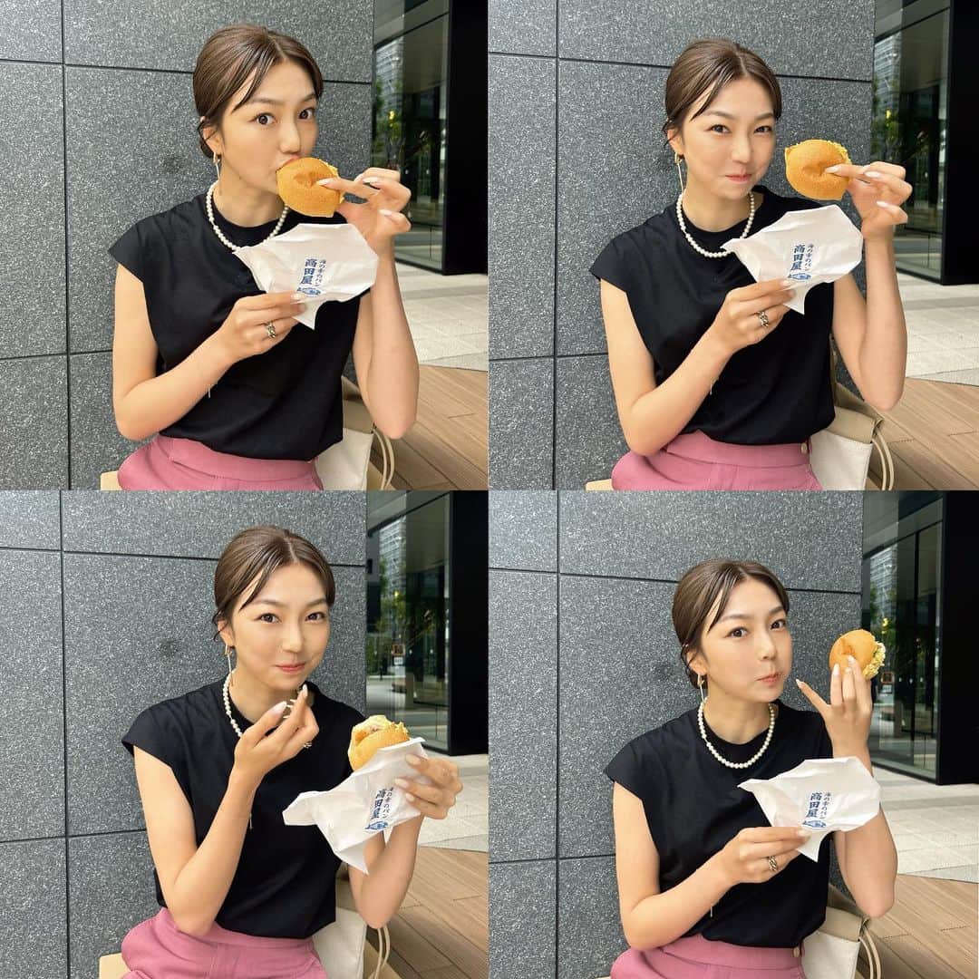 美舞のインスタグラム：「. . ねぇねぇ！！聞いて！！！ お気に入りのパン屋さんに出会ったんだ🐟🍞 明太フランスは昔っから大好きなんだけど、 ここの　#生明太ミルクフランス　が 最強に美味しすぎて😹❤️ え？？美味しすぎない？って衝撃。 翌日も友達が買ってきてくれて大喜び。 新鮮な魚を使ったパンはどれも美味しくて、 また必ず行きたいパン屋さん🎣🥯 博多駅筑紫口からすぐだから、 地方からくる方にも是非食べて欲しい😢❤️ . #福岡　#パン屋さん　#魚　#調理パン　#明太フランス　##明太子　#福岡観光　#fukuoka #pr #海の幸のパン高田屋」