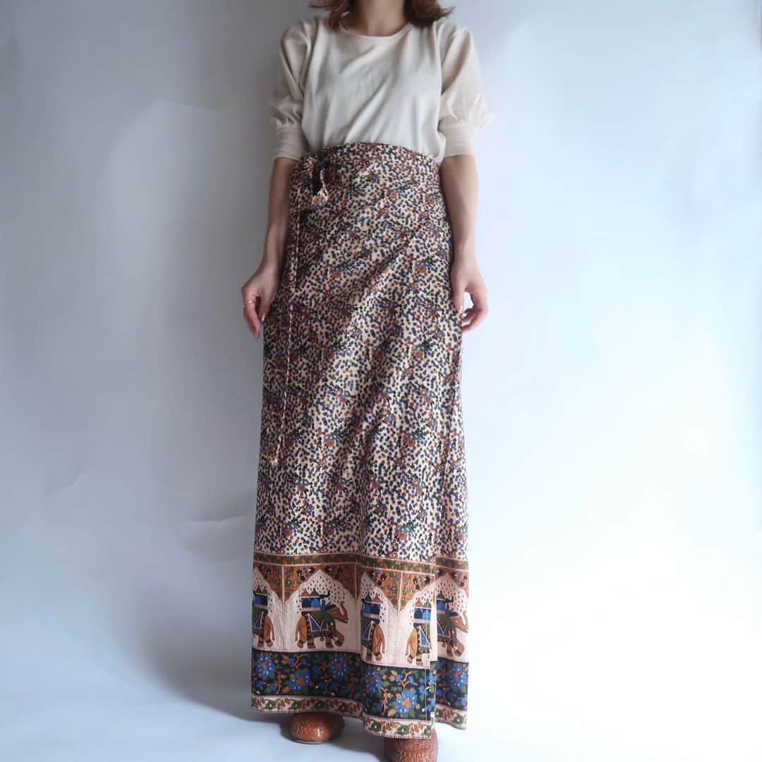 TheSunGoesDownさんのインスタグラム写真 - (TheSunGoesDownInstagram)「ethnic wrap long skirt /india  staff 157cm」6月23日 19時19分 - tsgd_tokyo