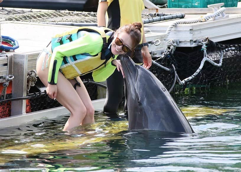 市原佑梨のインスタグラム：「sooo cute dolphin🐬🤍  #dolphinlove」