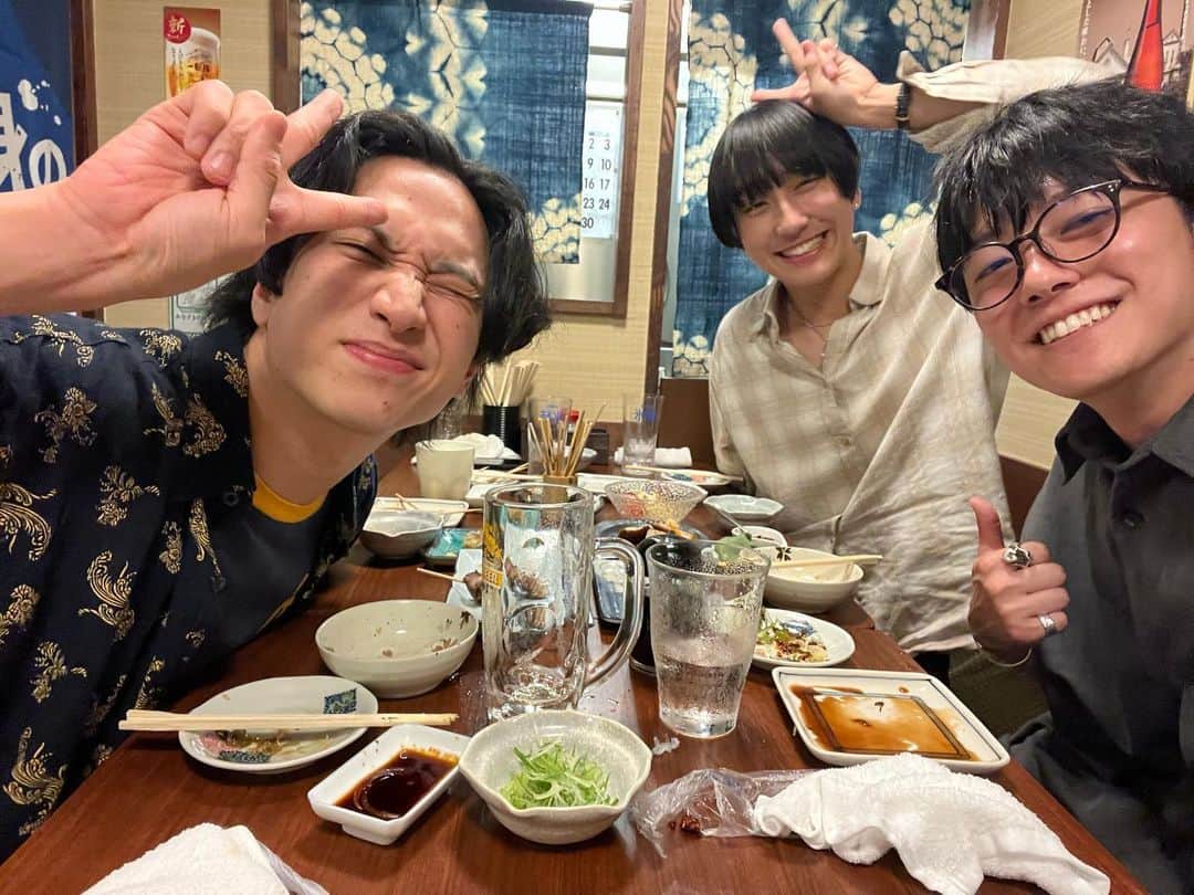 Kaitoのインスタグラム：「はっとりさんとユウくんと✏️🍚  先日のお食事のお写真。  楽しかったあ」