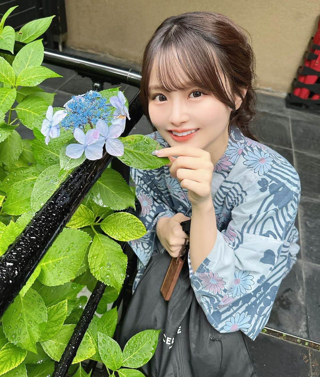 吉田恵美さんのインスタグラム写真 - (吉田恵美Instagram)「紫陽花💠  #紫陽花#温泉旅行#浴衣」6月23日 20時55分 - _yoshida_megumi