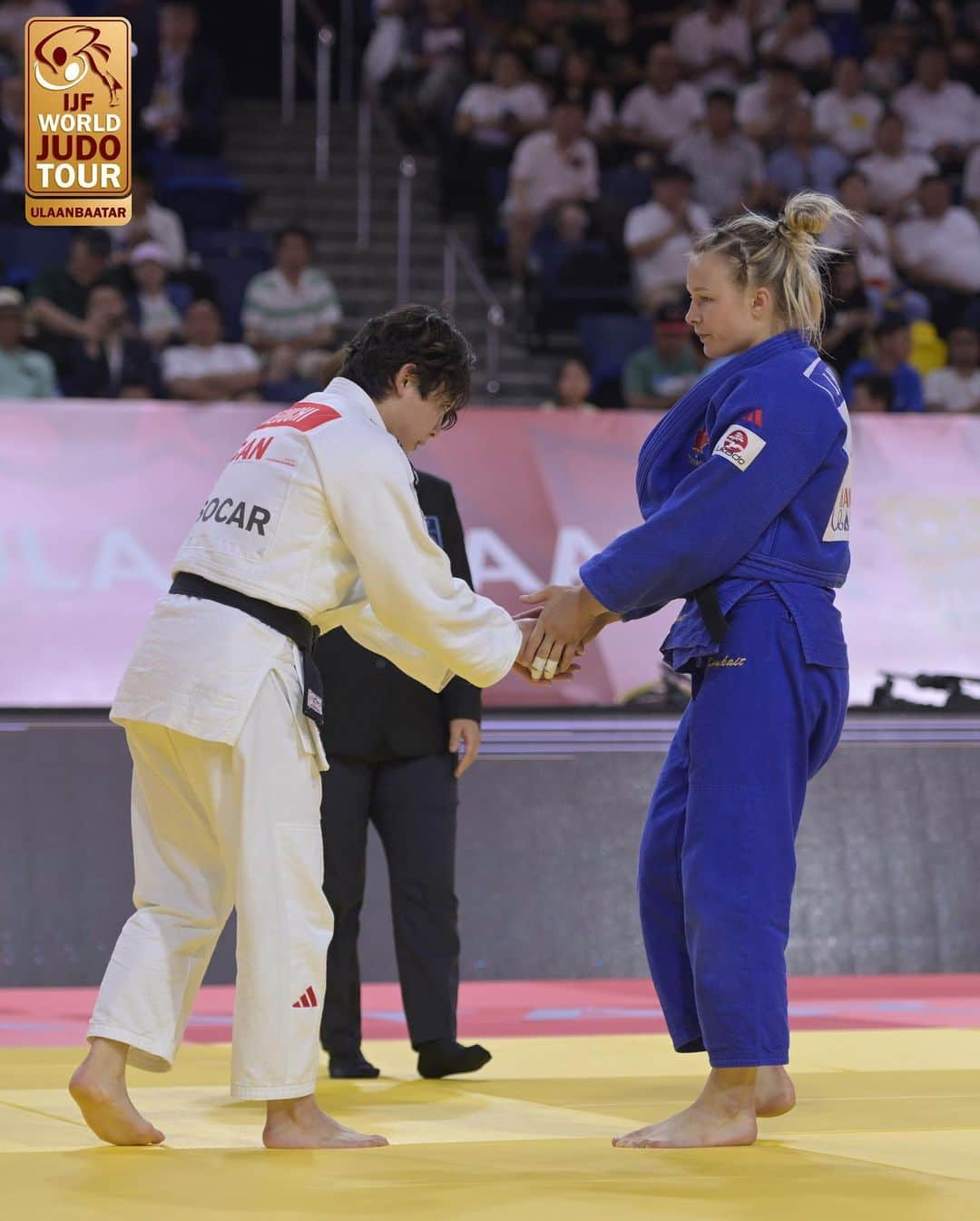 出口クリスタさんのインスタグラム写真 - (出口クリスタInstagram)「World Champion @christa.deguchi shows why that red backpatch is hers! 🇨🇦+🥇  #JudoUlaanbaatar #Judo #Ulaanbaatar #Mongolia #Sport #OlympicQualifiers #RoadToParis2024 #WJT #Olympics」6月23日 21時05分 - christa.deguchi