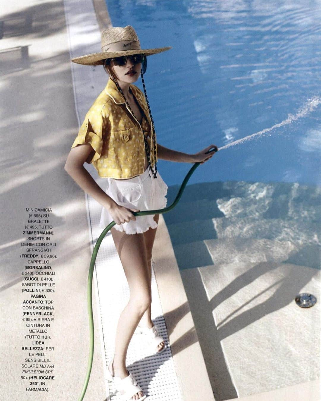 ボルサリーノさんのインスタグラム写真 - (ボルサリーノInstagram)「Profiling poolside Panama style elegance. As seen in the latest editorial issue of @grazia_it our #summer #musthave Borsalino #ss23 hand woven raffia, Panama style large brim with a natural color hatband.  Shop favorite look now now on www.borsalino.com  stylist @annasgurix ph @simonefalcetta Mmodel @nataliarenken hair @mimmodimaggiohair MUA @rachidtahar exec producer @fneviani stylist assist @sabrina__larocca  #BorsalinoWorld #BorsalinoPanamahat #Panamahat #strawhatlover #artisanalexcellence #Borsalinoeditorials #finerthingsinlife #craftsmanshipmatters #stylematters #summeraccessory #editorialstyle #besteditorials #handcraftsmanship  #summeressentials #MadeinItaly #graziaitltalia」6月23日 21時08分 - borsalino_world