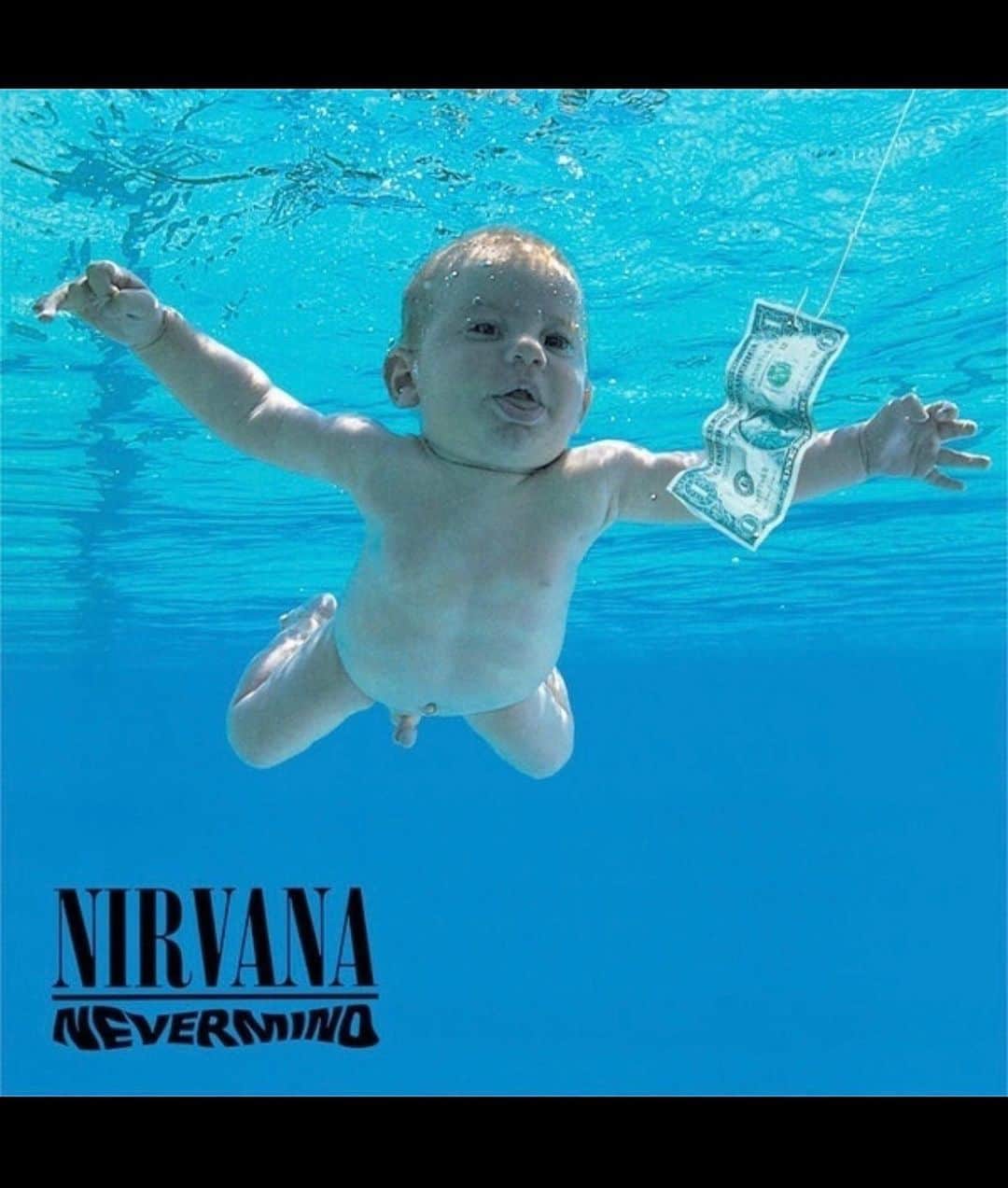 StreetArtGlobeのインスタグラム：「A rare behind the scenes shots of Nirvana's 'Nevermind' album cover (1991).   In September 2022, the now 31 year old baby featured on the cover lost his lawsuit claiming that the image constituted child sexual abuse.  In the suit, Spencer Elden claimed the album cover, which depicts him at four months old and was taken by a family friend, caused him “permanent harm” and a “lifelong loss of income-earning capacity”.  The family were originally paid $200 for use of the image. Elden’s suit claimed: “Defendants knowingly produced, possessed and advertised commercial child pornography depicting Spencer.”  Elden said that as a child, he had been unable to consent to the photo being used and sought $140,000 in damages.  US judge Fernando Olguin dismissed the case with prejudice, ruling that it was filed past the 10-year statute of limitations.  Elden first filed against Dave Grohl, bassist Krist Novoselic, Courtney Love and the estate of Kurt Cobain, photographer Kirk Weddle and several record labels in 2021. The suit was thrown out after he missed a deadline to respond to the defendants’ motion to dismiss, which described Elden’s claim as “not serious”.  ‘The cover is supposed to be provocative’: the daunting task of redesigning Nirvana’s Nevermind. It continued: “A brief examination of the photograph, or Elden’s own conduct (not to mention the photograph’s presence in the homes of millions of Americans who, on Elden’s theory, are guilty of felony possession of child pornography) makes that clear.”  A defence lawyer welcomed the ruling, describing the case as “meritless”. The defendants had previously argued that Elden had “spent three decades profiting from his celebrity as the self-anointed ‘Nirvana Baby’”, including recreating the image for the album’s 15th and 25th anniversaries. Elden also has a tattoo of the word Nevermind on his chest.  In 2015, Elden told the Guardian: “It is a weird thing to get my head around, being part of such a culturally iconic image. But it’s always been a positive thing and opened doors for me. I’m 23 now and an artist, and this story gave me an opportunity to work with Shepard Fairey for five years, which was an awesome experience.”」