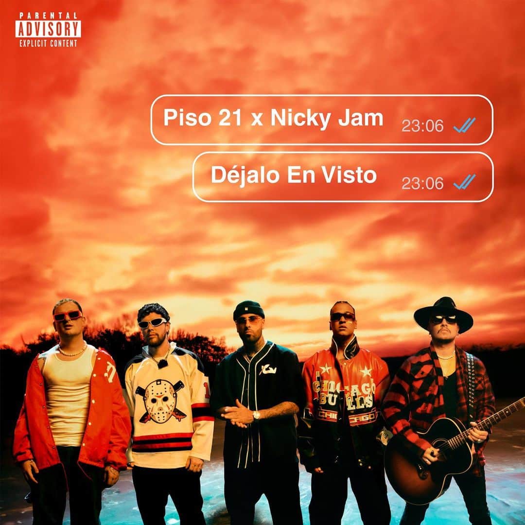 のインスタグラム：「DÉJALO EN VISTO YA AL AIREEEE EN TODAS PARTES Un tema atrevido pa todos los amores imposibles, #LosMuchachos y @nickyjam un junte que no falla 🔥 con mucho amor pa todos ustedes 👀✅ vayan pues y la guardan en sus playlist pa que la suenen todo el finde.」