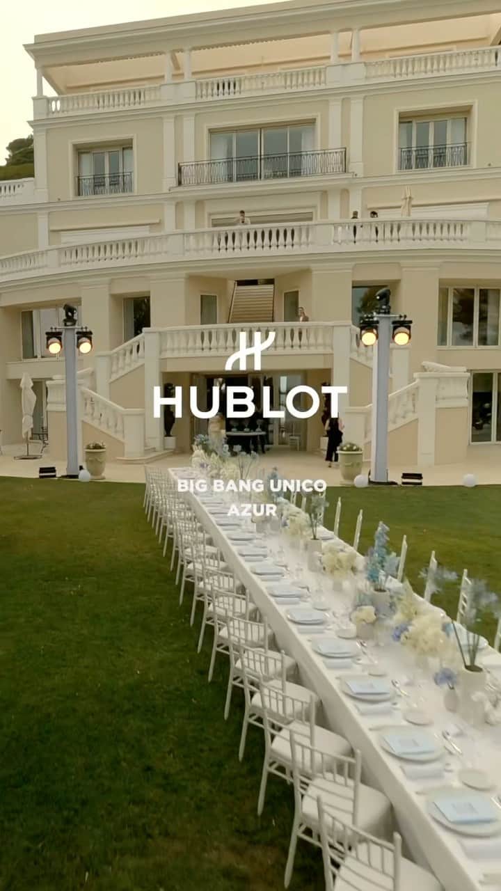 のインスタグラム：「An unforgettable night at Cap Estel, surrounded by exclusive guests for the launch of the new #BigBangUnico Azur! #HublotLovesSummer  Directed by @romainreglade」